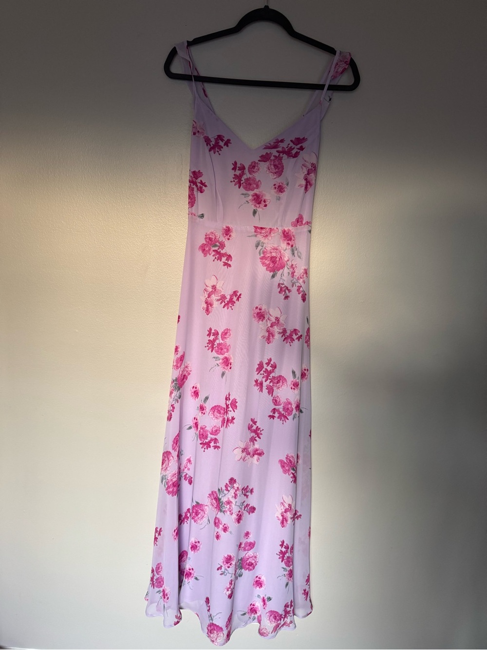 Lulu's Pink Floral Slip Maxi Dress